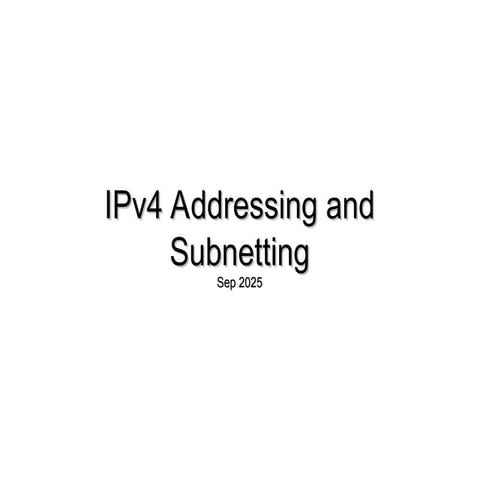 Lecture 1_2 IP Addressing - Refresher1.ppt