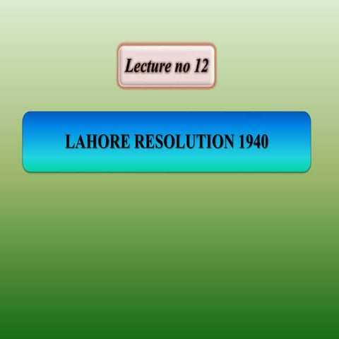 Lecture 12 lahore resolution