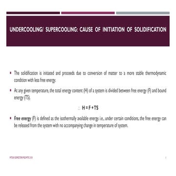 Solidification Mechanisms 2