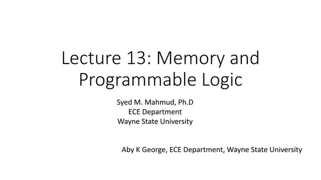 Lecture13.pdf UNIT 4 In digital logic Circuits
