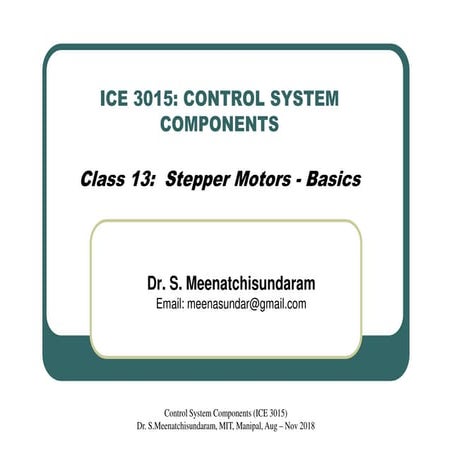 Lecture 13   basics of stepper motor