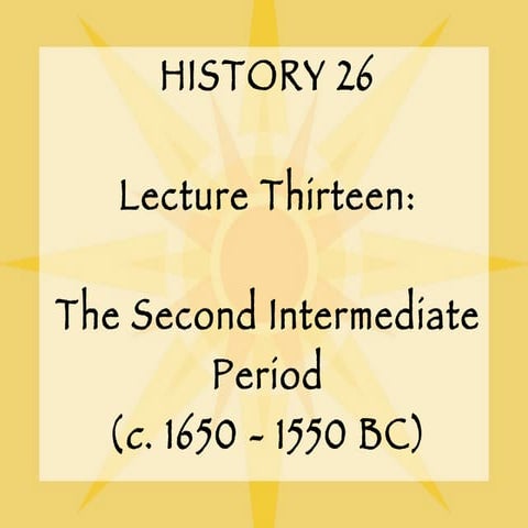 Lecture 13 second intermediate period (b) | PPT