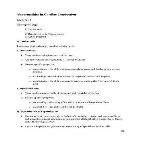 Lecture 13 abn conduction- Pathology 
