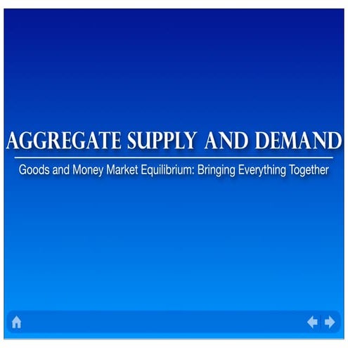 Macroeconomics: Aggregate Demand and Supply