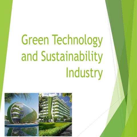 Lecture 13 Green Technology Sustainability | PPT