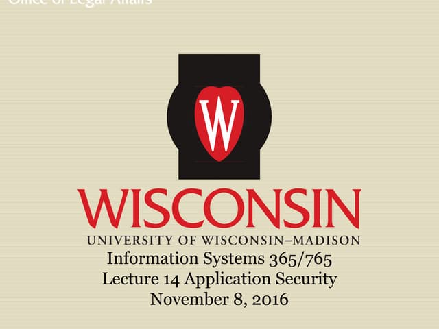 Survey Presentation About Application Security