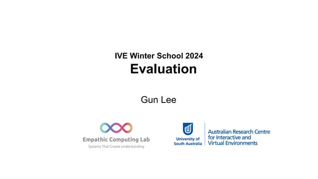 IVE 2024 Short Course - Lecture14 - Evaluation