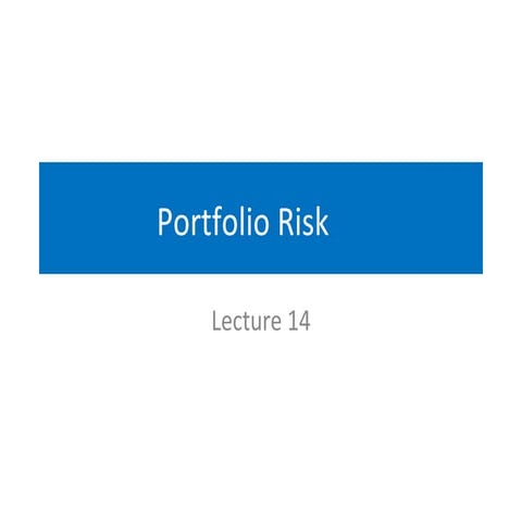 portfolio risk
