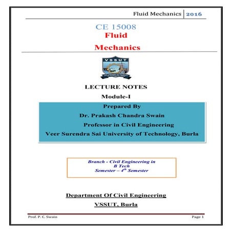 Enguneering  subject  of 3 Rd sem  fluid mechanics