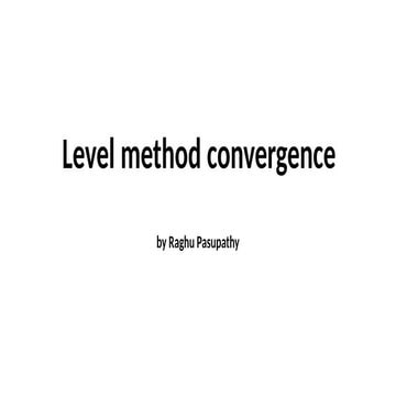 Level Method convergence for SGD optimizers.pptx