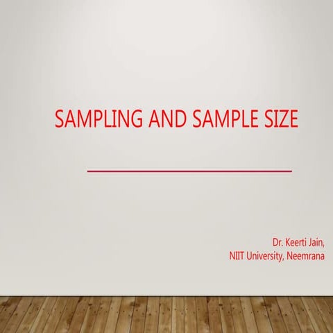 Sampling and Sample Size