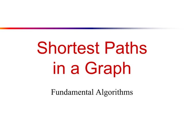 Shortest Path in Graph
