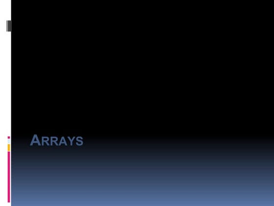 Array in c++ | PPTX