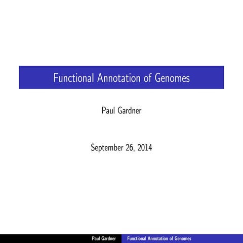 BIOL335: Functional genomics | PDF