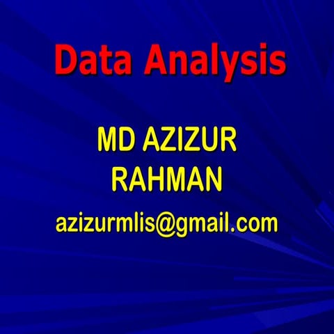  Data analysis