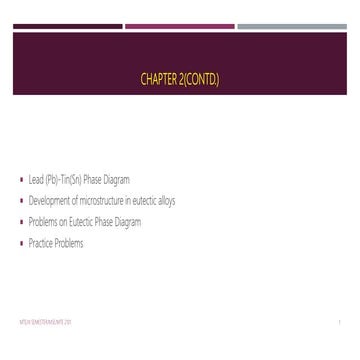 Two Component System:Binary Eutectic Phase Diagram