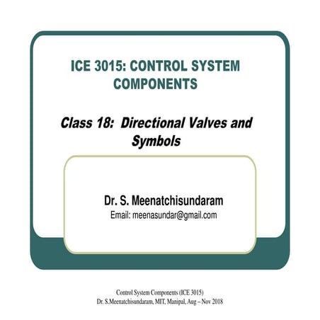 Lecture 18   directional valves and symbols