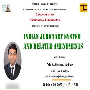 Lecture 18   indian legal system - an introduction