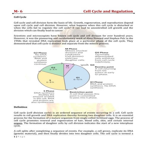 Lecture 18 cell cycle and its regulation converted