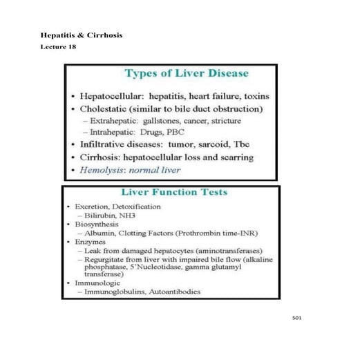 Lecture 18 Hepatitis and liver disorders