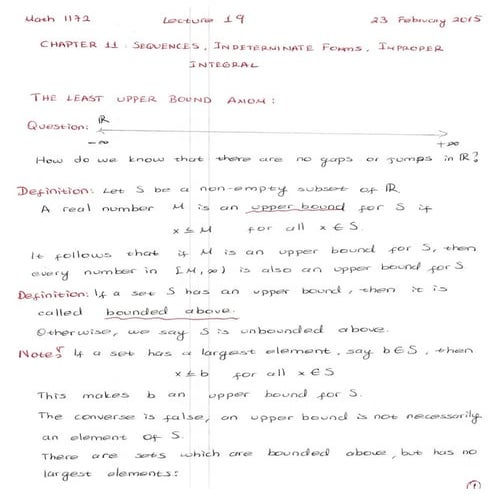 Calculus II Lecture Notes | PDF