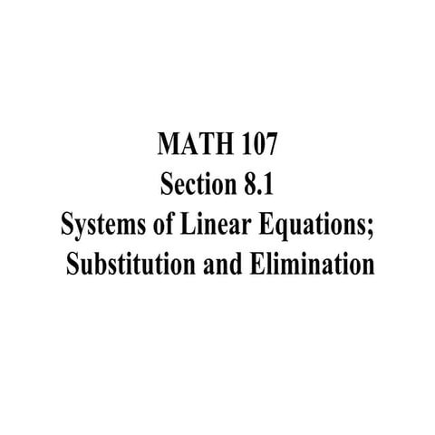 Lecture 19   section 8.1 system of equns