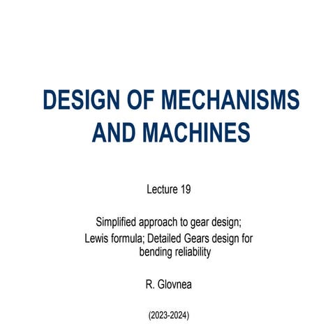 Gear Strength, static and Dynamic Design and Analysis | PDF