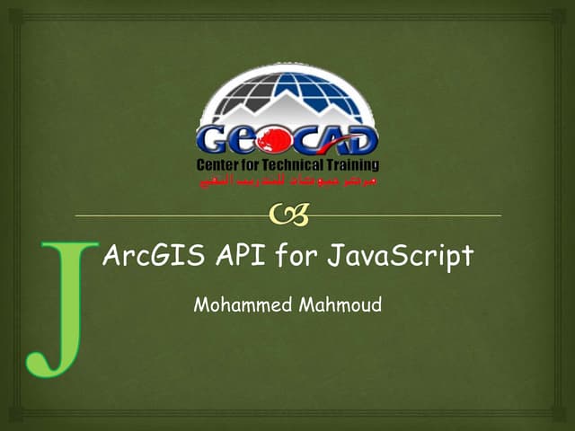 ArcGIS API for Javascript Tutorial