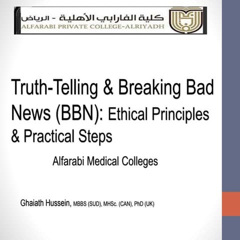 Breaking bad news powerpoint | PPTX