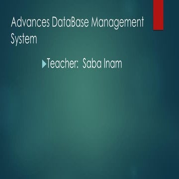 Introduction to Advanced Data Models: Object- Relational Data Model | PDF