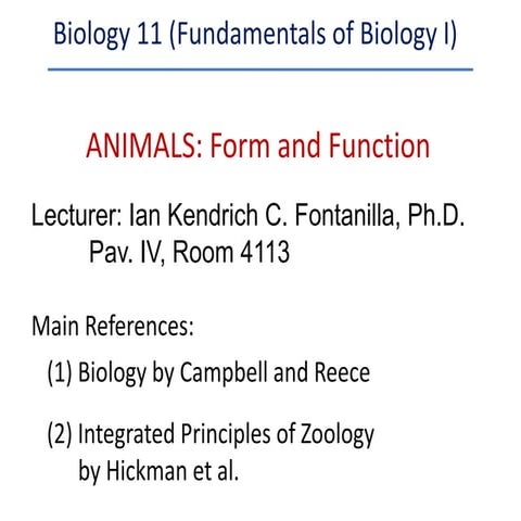 Lecture 1 animal cell types and tissues