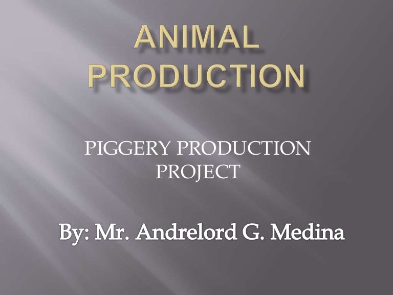 animal production