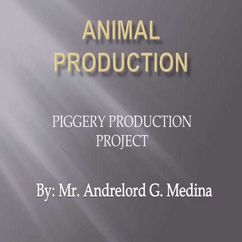 animal production