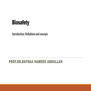 Lecture 1 biosafety