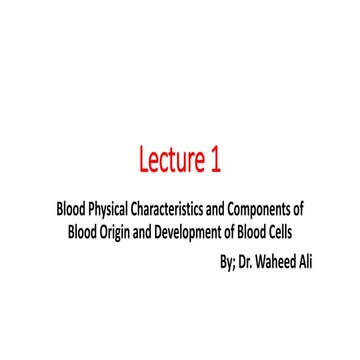 Physical Characteristics Of Blood