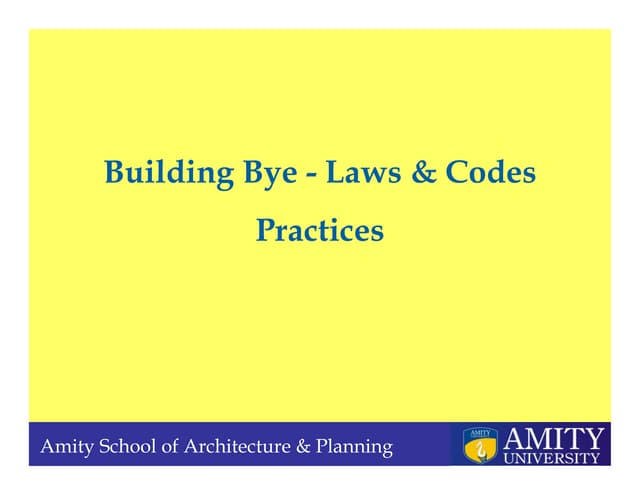 Builiding Byes laws 