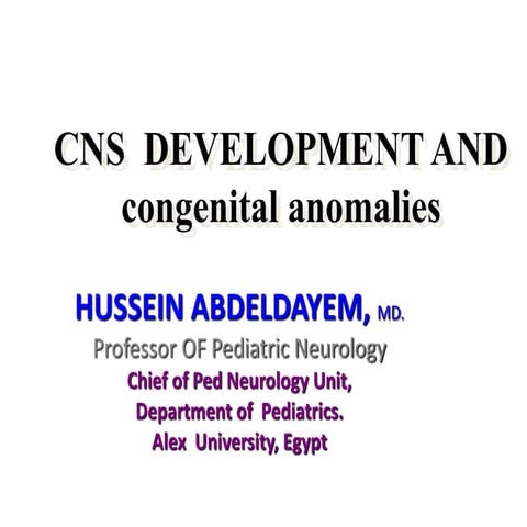  cns embryology and anomalies