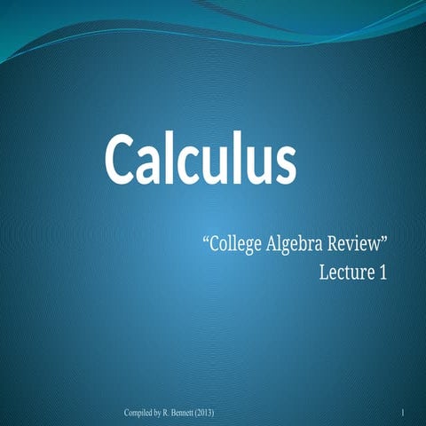 Lecture 1_College Algebra Review for Business