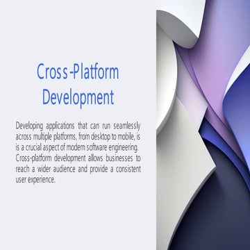 Mastering Cross-Platform Mobile App Development | PPTX