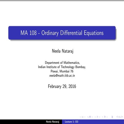 Order and Degree of Ordinary Differential Equations | PPTX