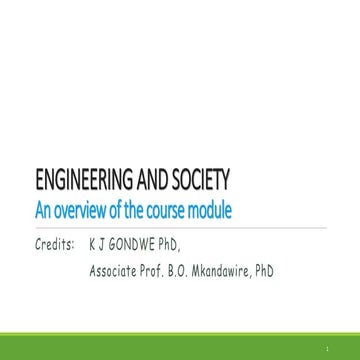 LECTURE 1 ENS_521 engineering and society