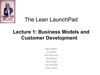 Lecture 1 intro bus model cust dev 120411