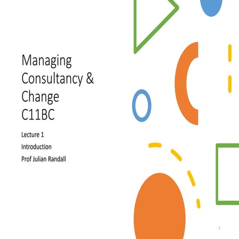 First Introduction to Management Consultancy
