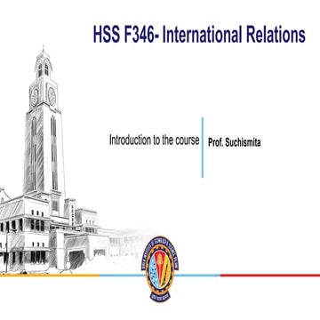 Lecture 1 Introduction to international relations | PPTX