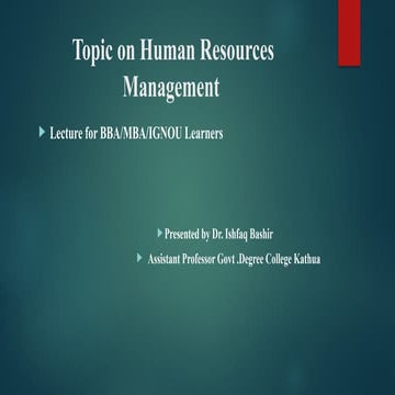 Human Resource Management