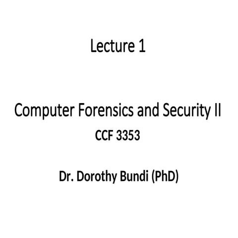 Cyber Forensics Overview | PPTX