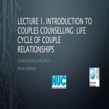Lecture 1 introduction to couples counselling