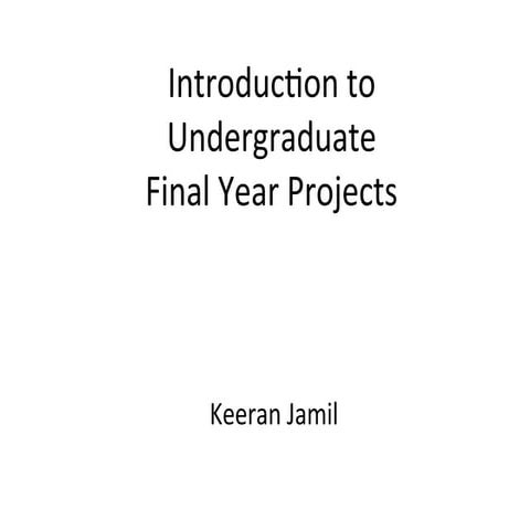 Steps for making presentation of final year project | PPTX