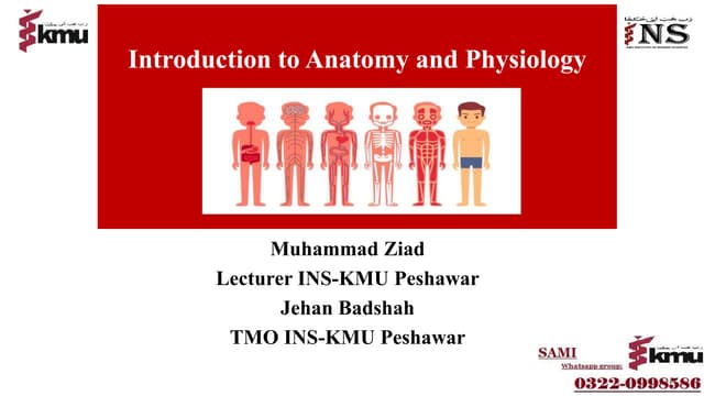 Lecture 1 Anatomy and physiolgy for bsn generic students semester 1