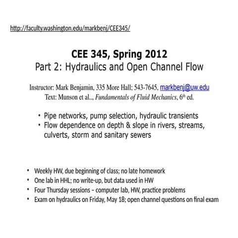 Hydraulics and open channel flow-Fluid Mechanics